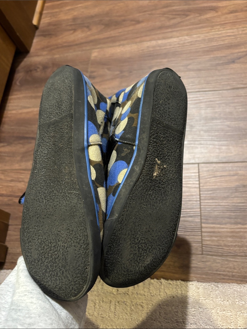 Aldo Blue, Black & Tan Polka Dot Ankle Boot - Picture 6 of 8